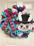 Alice Easter Bunny Front Door Wreath