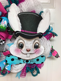 Alice Easter Bunny Front Door Wreath