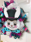 Alice Easter Bunny Front Door Wreath