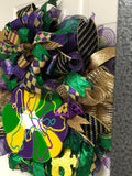 Mardi Gras King Cake XL Deco Mesh Wreath