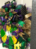 Mardi Gras King Cake Wreath, Mardi Gras Wreath, Saints Wreath