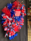 Patriotic Uncle Sam Wreath, Red White and Blue Wreath, Patriotic Wreath