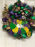 Mardi Gras King Cake XL Deco Mesh Wreath