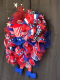 Patriotic Uncle Sam Wreath, Red White and Blue Wreath, Patriotic Wreath