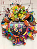 Fiesta Wreath, Viva Fiesta Wreath, Cinco De Mayo Wreath, Fiesta Theme Party Decor, Best Seller Fiesta Wreath