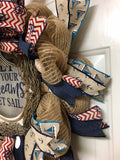 Sailing Wreath Decor, Sail Boat Wreath