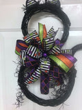 Black Cat Door Hanger, Halloween Door Hanger