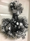 Black & White Halloween Witch Hat Door Front Hanger