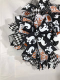 Halloween Mesh Wreath, Front Door Wreath, Boo Ghost Wreath, Halloween Wreath, Ghost Wreath, Custom Wreath, Wreath, Door Wreath, Storm door