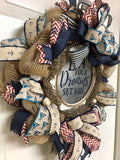 Sailing Wreath Decor, Sail Boat Wreath