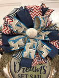 Sailing Wreath Decor, Sail Boat Wreath