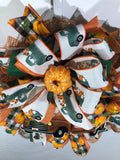 Rustic Fall Truck and Pumpkins Wreath, Wreath For Fall