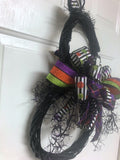 Black Cat Door Hanger, Halloween Door Hanger