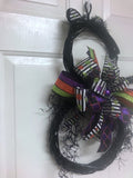 Black Cat Door Hanger, Halloween Door Hanger