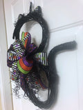 Black Cat Door Hanger, Halloween Door Hanger