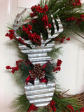 Rustic Deer Wreath, Wreath for Front Door, Farmhouse Christmas Wreath