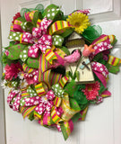 Spring Birdhouse Wreath, Birdhouse Wreath, Flower and Bird Wreath, Creative Designs by JL