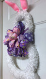 Purple Bunny Wreath, Easter Bunny Wreath, Bunny Door Hanger, Bunny Decor, Spring Bunny