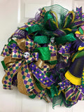 Mardi Gras LX Deco Mesh Wreath