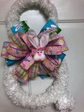 Pink Easter Rabbit Wreath, Jelly Bean Bunny Wreath, Bunny Wreath, Easter Wreath, Fluffy Bunny.