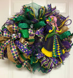 Mardi Gras LX Deco Mesh Wreath