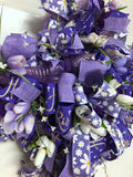 Easter Lavender Door Hanger Cross