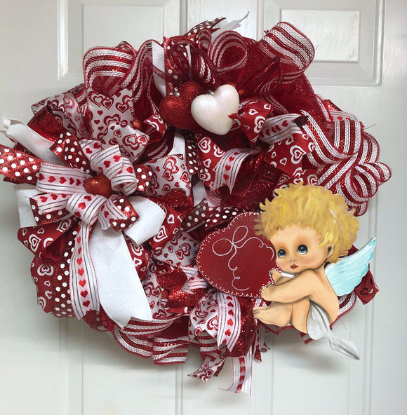 Valentine Angel Wreath