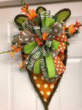 Spring Carrot Door Hanger with XL Bow