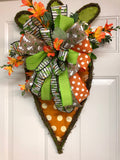 Spring Carrot Door Hanger with XL Bow