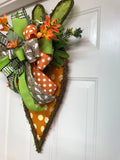 Spring Carrot Door Hanger with XL Bow