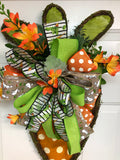 Spring Carrot Door Hanger with XL Bow