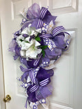 Purple And Lavender Cross Wreath