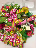 Spring Birdhouse Wreath, Birdhouse Wreath, Flower and Bird Wreath, Creative Designs by JL