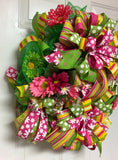 Spring Birdhouse Wreath, Birdhouse Wreath, Flower and Bird Wreath, Creative Designs by JL