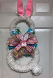 Pink Easter Rabbit Wreath, Jelly Bean Bunny Wreath, Bunny Wreath, Easter Wreath, Fluffy Bunny.