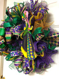 Mardi Gras LX Deco Mesh Wreath