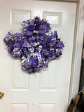 Easter Lavender Door Hanger Cross