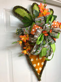 Spring Carrot Door Hanger with XL Bow