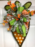 Spring Carrot Door Hanger with XL Bow