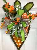 Spring Carrot Door Hanger with XL Bow