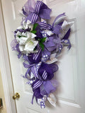 Purple And Lavender Cross Wreath