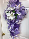 Purple And Lavender Cross Wreath