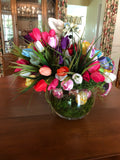 Easter Bunny Tulip Arrangement, Easter Table Arrangement, Creative Designs by JL.