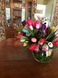 Easter Bunny Tulip Arrangement, Easter Table Arrangement, Creative Designs by JL.