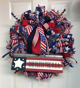 Patriotic Wreath ‘God Bless The USA”