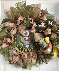 Military Wreath, US Army Door Wreath