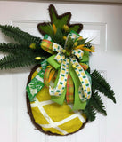 Pineapple Floral Wreath, Pineapple Door Sign, Creative Designs By JL, XL Pineapple Hanger