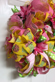 Rain Boot Wreath, Summer Floral Wreath, Spring Rain Wreath, Rain Boot Wreath