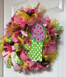 Rain Boot Wreath, Summer Floral Wreath, Spring Rain Wreath, Rain Boot Wreath