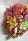 Rain Boot Wreath, Summer Floral Wreath, Spring Rain Wreath, Rain Boot Wreath